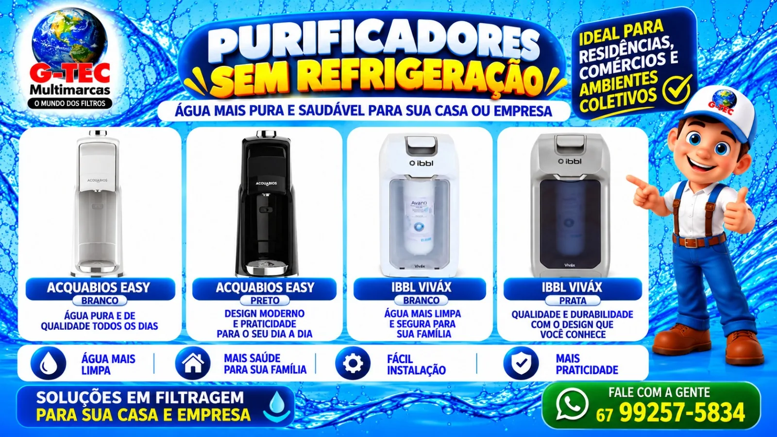 Purificadores sem refrigeração